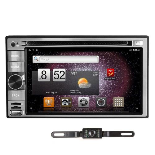6.2'' android 4.4 os car pc gps 2din car dvd stereo player 3g wifi radio 1g cpu