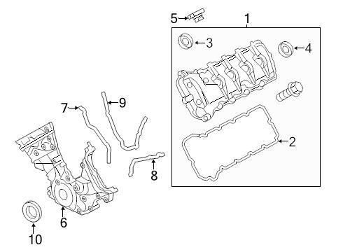 Ford oem engine crankshaft seal xw4z6700b image 10