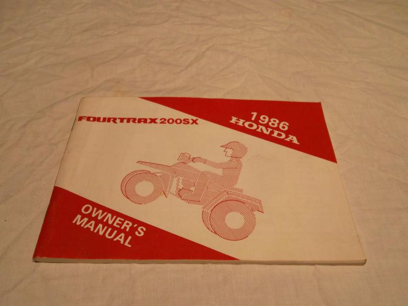 1986 honda fourtrax 200sx owner's manual