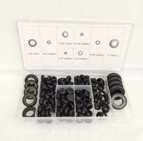 180pc. rubber grommet assortment set rubber tool plug kit shop hardware rubb