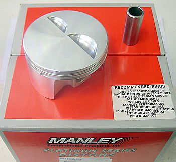 593030-8 manley ultra lite flat top pistons 4.030 5.7 rod sb chevy gas ported