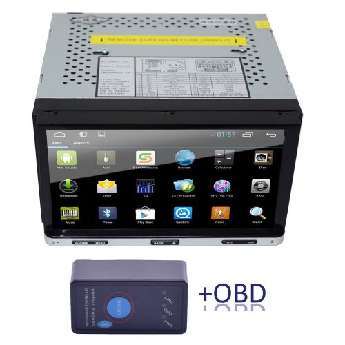 Android 4.4 os 2din 7" gps car dvd player obd2 bt ipod stereo radio 3g wifi mp3