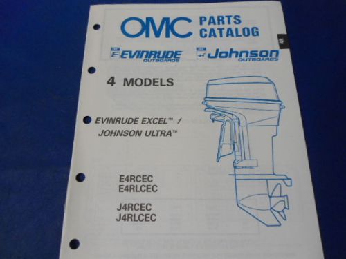 1989 omc evinrude excel/johnson ultra parts catalog, 4 models