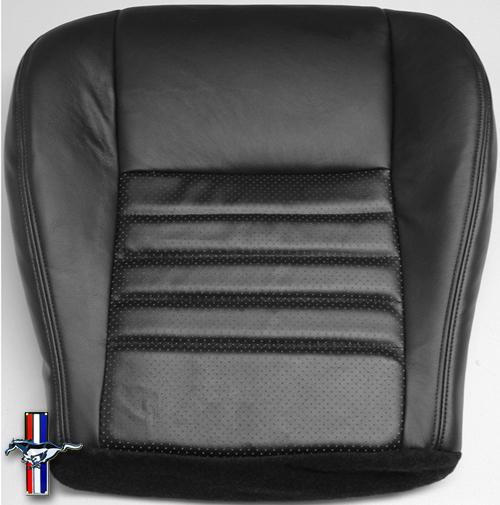 99-04 ford mustang gt driver side bottom perforated leather seat cover black
