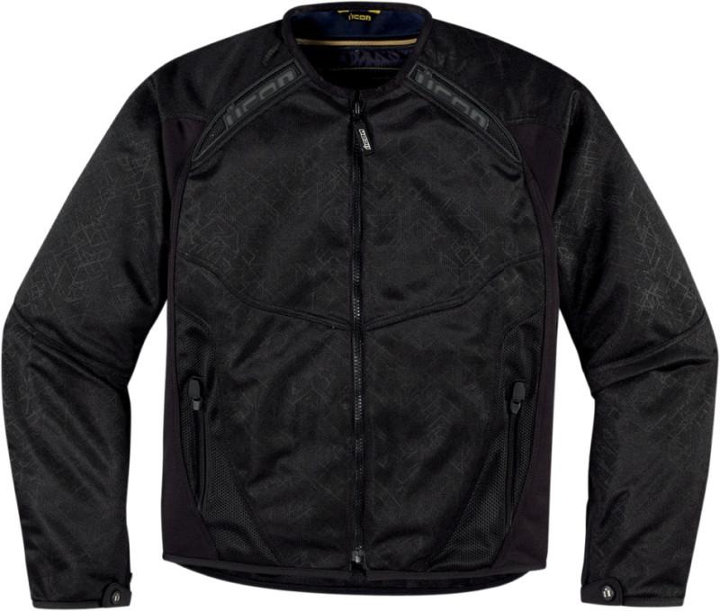 Icon anthem mesh textile mens motorcycle jacket black m md medium