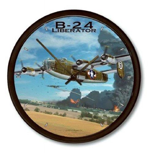 New b24 liberator wall clock wwii  usa airplane b-24 vintage aviator plane