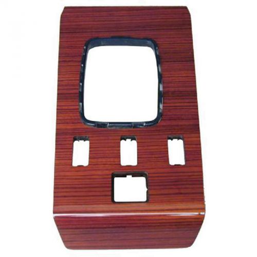 Mercedes® shift wood panel,zebrano,4-hole cutout, 107 chassis, 1983-1985
