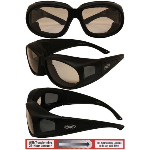 Outfitter 24 riding fits over most glasses photochromic len clear to smoke