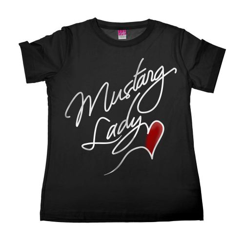 Apparel t-shirt ladies short sleeve black mustang lady x-large