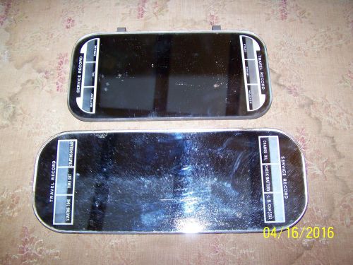 2 vintage sun visor service record mirrors vintage old school rat rod interior