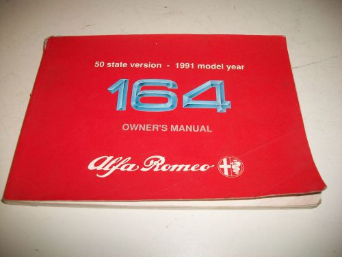 Alfa romeo 1991 164 owners manual