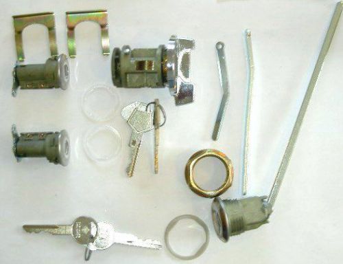 Ignition/door/trunk lock set 1973-85 charger cordova  mopar logo key a/b-body