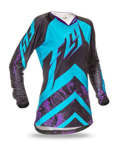 Fly racing kinetic 2016 womens mx/offroad jersey purple/blue md