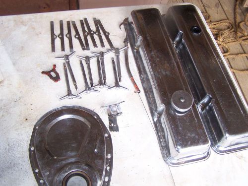 Vintage mr. gasket small block chevy valve covers 283 327 350 rat rod gasser
