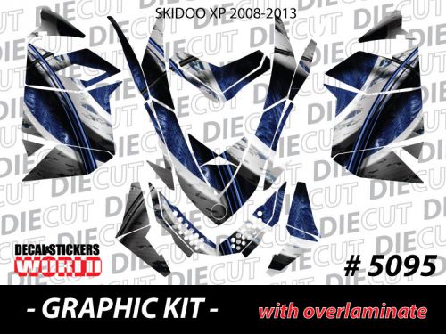 Ski-doo xp mxz snowmobile sled wrap graphics sticker decal kit 2008-2013 5095