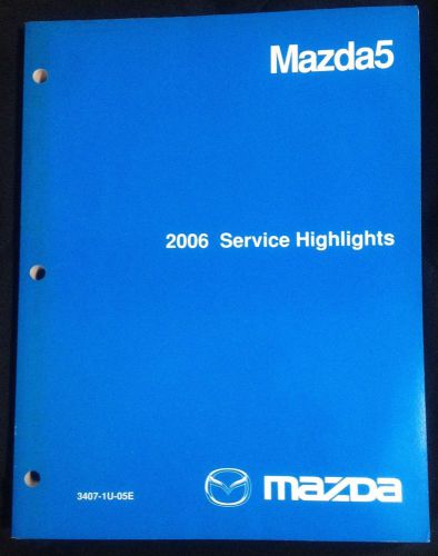 2006 mazda 5 factory oem service highlights manual