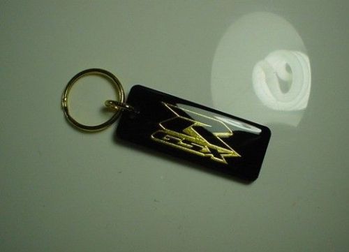 Gsx r motorcycle key chain black / gold suzuki