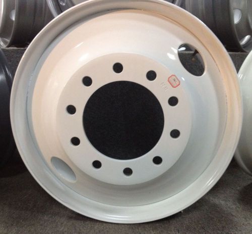 24.5x8.25 semi truck steel wheels hub pilot 10x285.75 white color 1pc