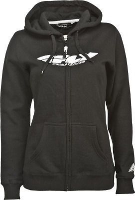 Fly racing womens corporate hoody zip up sweatshirt black s/m/l/xl/2x