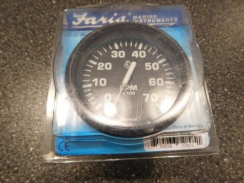 Faria marine boat tachometer 7000 rpm euro series gauge black 32805 _______r12-2