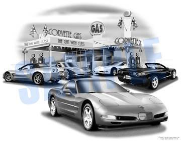 Corvette 1999 c5 auto art car print   ** free usa shipping **