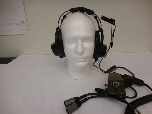 New roanwell military headset/microphone! nsn 5965-01-148-3396 / 495-219-007-604