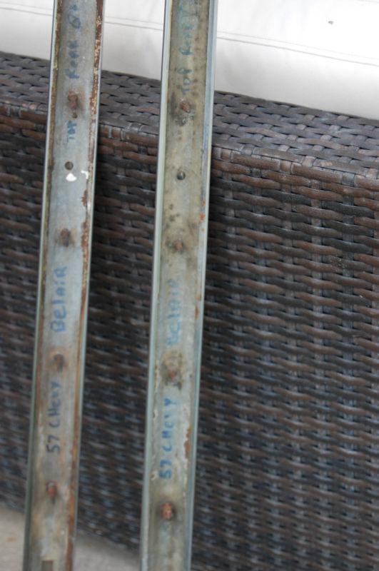 1957 CHEVY BELAIR RIGHT & LEFT STAINLESS TOP FIN MOULDINGS, US $94.95, image 4