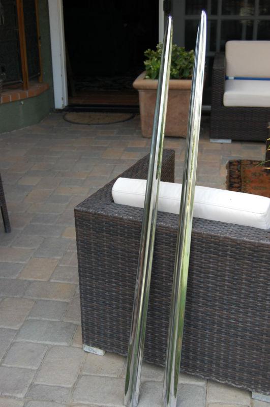 1957 CHEVY BELAIR RIGHT & LEFT STAINLESS TOP FIN MOULDINGS, US $94.95, image 5