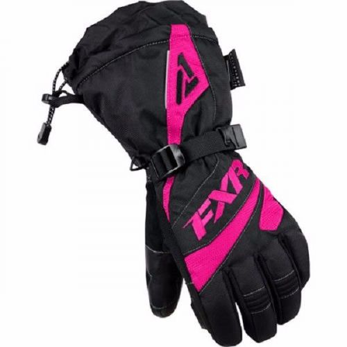 Fxr fusion gloves snowmobile waterproof womens medium black/fuchsia pink