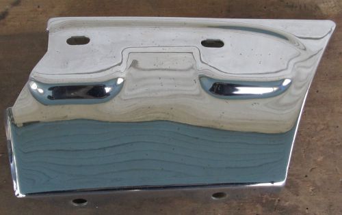 Nos 1957 chrysler chrome bumper extension cheek pair front windsor new yorker