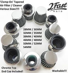 Chrome clamp on air filter cleaner custom tomos sachs scooter moped universal