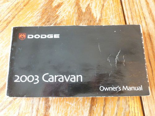 03 2003 dodge caravan owners manual book guide