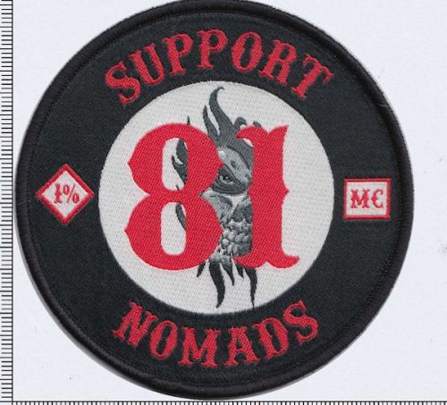 81mc angels 666 hells vest patch  support 81 nomads outlaw biker 1% er new badge