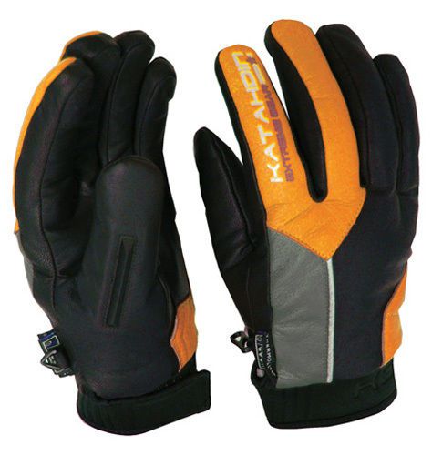 Katahdin gear track leather glove short black/orange xx-large