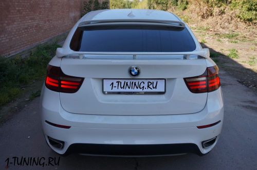 2008-2014 bmw x6 e71 rear roof and trunk boot spoiler hmn style. abs plastic!