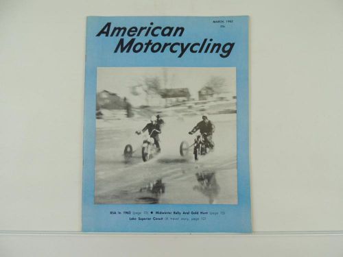 Vintage march 1962 american motorcycling magazine bsa triumph t20 harley l5344