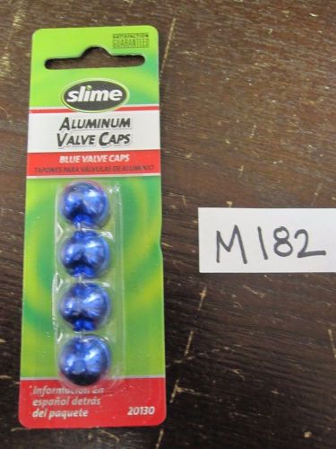 Slime 20130 aluminum valve caps blue
