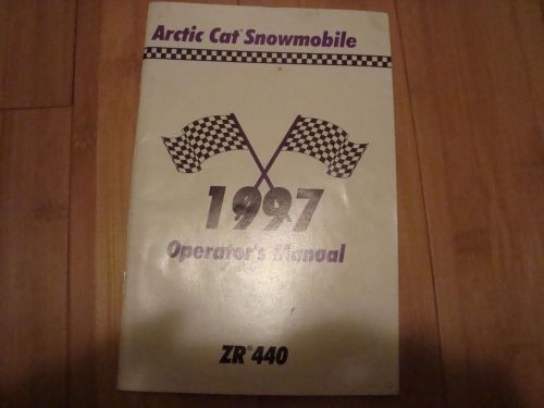 Arctic cat zr440 1997 operators manual
