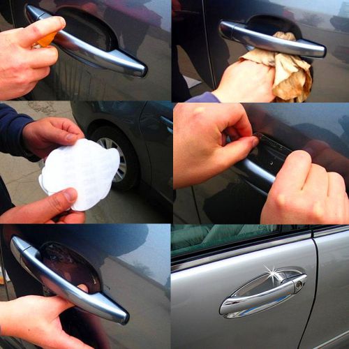 8x universal invisible cars truck door handle scratches protective durable films