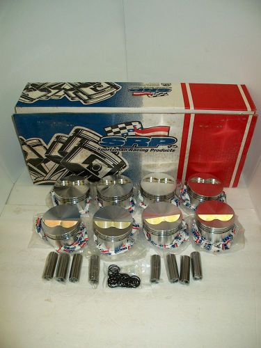 New je srp 138102 sbc 400 forged flat top pistons 4.145" 3.750" stroke 6" rod