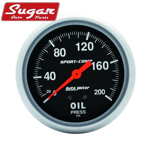 Autometer 3422 sport-comp mechanical oil pressure gauge