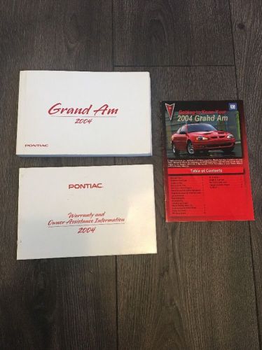2004 pontiac grand am owners manual warranty guide handbook oem set 04 service