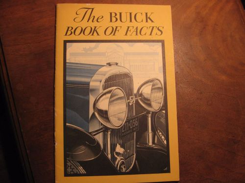 1930 buick  &#034;the book of facts&#034;