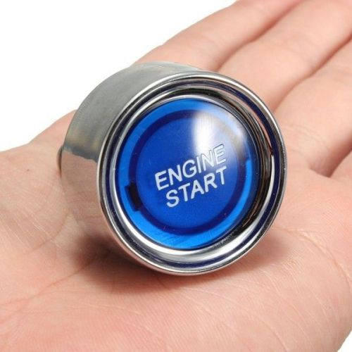 Blue universal car auto push button engine start switch illuminated starter