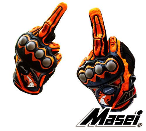 Masei helmet glove 113 orange bike motorcycle pvc pro sport racing gloves e3
