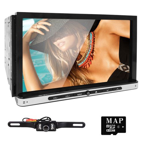 Android 4.4 7&#034; double din car gps navigation dvd player bt radio stereo+camera