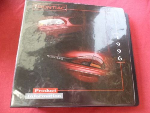 1996 pontiac product information dealer guide book original sales handbooks