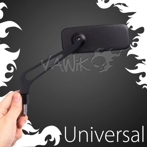 Vawik mirror convex cnc aluminum classic black for harley softail fat boy lo