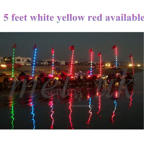 5feet led lighted whips beach sand dunes moto atv utv trailer sand rail 5 colors