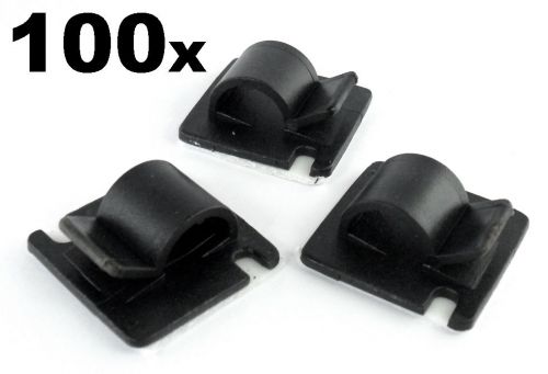 100x large self adhesive stick-on mounts for tidying/ routing looms wire &amp; cable